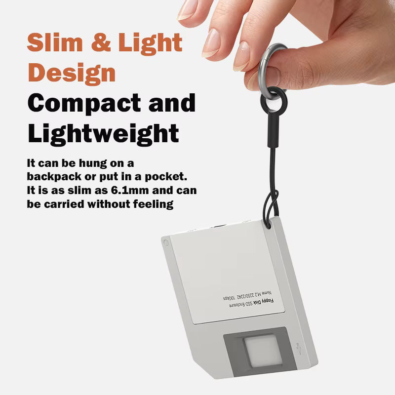 Retro SSD Case™ – M.2 NVMe USB Speicher im Disketten-Design