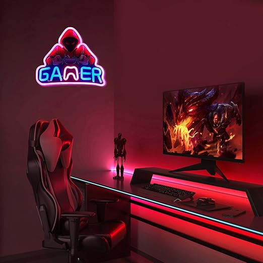 Gaming LED-Leuchtschild – USB-betrieben mit einstellbarer Helligkeit