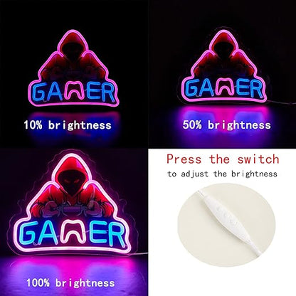 Gaming LED-Leuchtschild – USB-betrieben mit einstellbarer Helligkeit